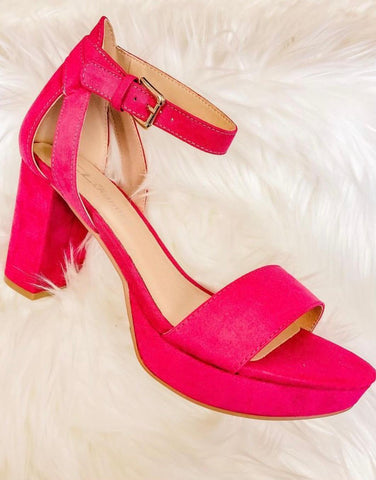 Fuchsia Pink Platform Heel