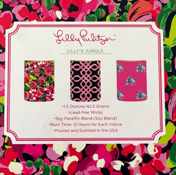 Lilly Pulitzer Set of Three Votive