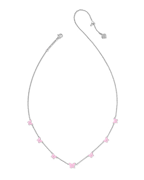 Lillia Butterfly Enamel Strand Necklace reversible