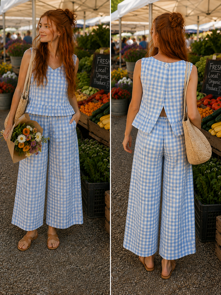 Sun day gingham set
