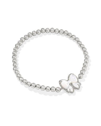 Kendra Scott Haley Silver
Bow Stretch Bracelet in Ivory Mother of Pearl