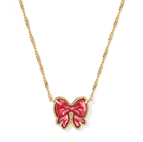 Kendra Scott Haley Gold
Bow Short Pendant
Necklace in Scarlet Red
Mother of Pearl