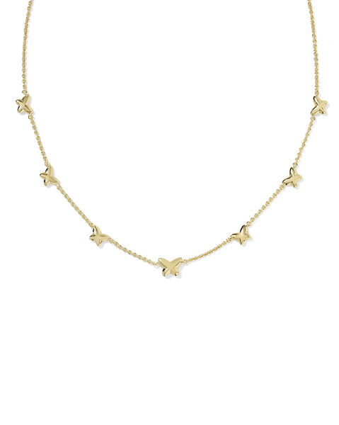 Lillia Butterfly Enamel Strand Necklace reversible