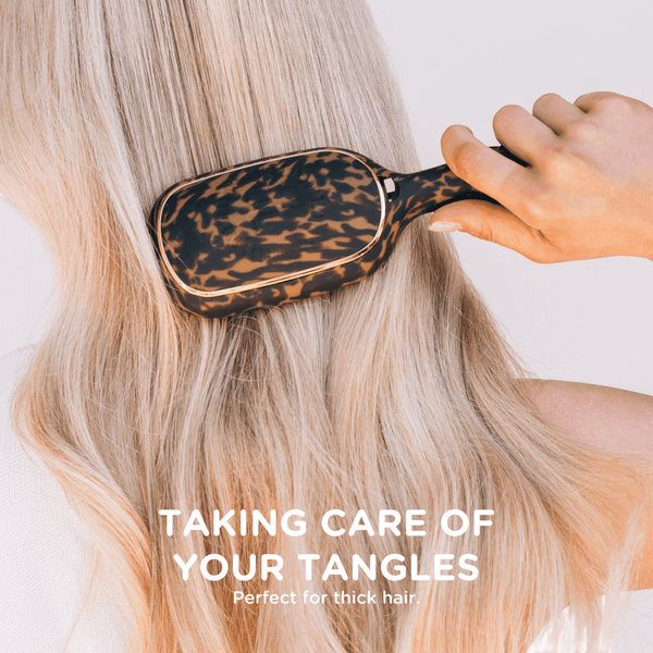 Detangler Hair Brush for thick  Hair - Tortoise