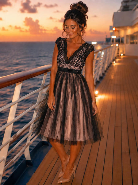Hidden Brand Black Lace Dress