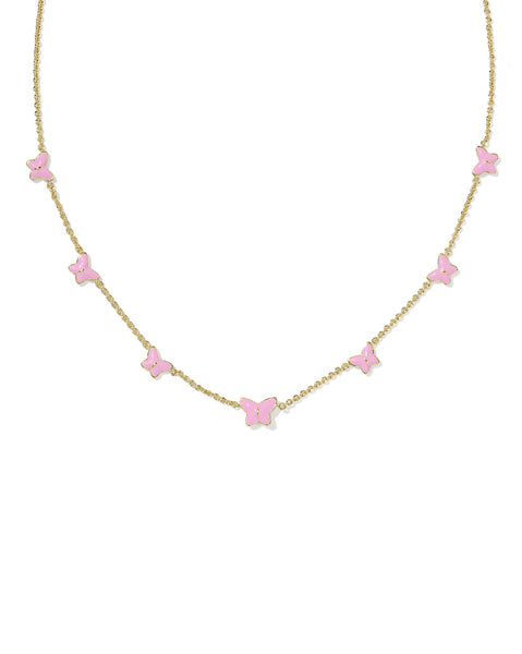 Lillia Butterfly Enamel Strand Necklace reversible