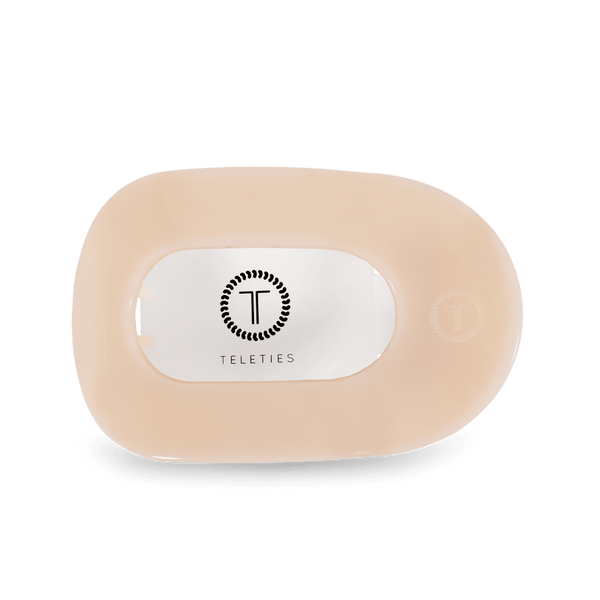 Almond Beige Flat Round Hair Clip