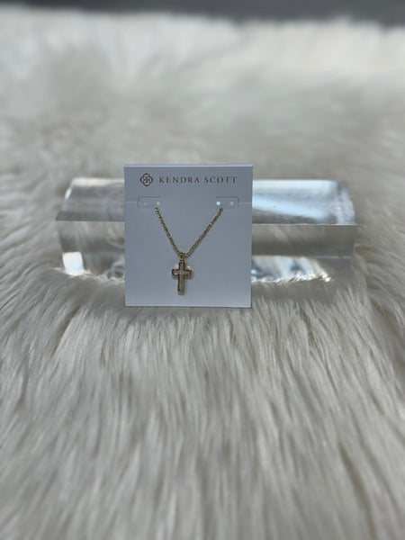 Kendra Scott Gold Opal Cross Pendant