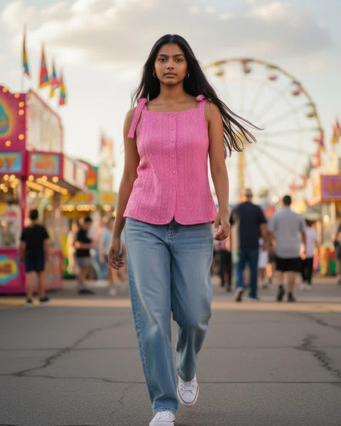 Best of me Button Down Pink Tank Top