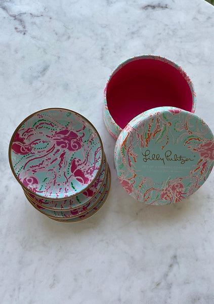 Lilly Pulitzer Coaster Set In “Jellies Be Jammin