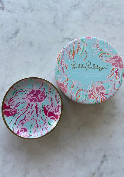 Lilly Pulitzer Coaster Set In “Jellies Be Jammin