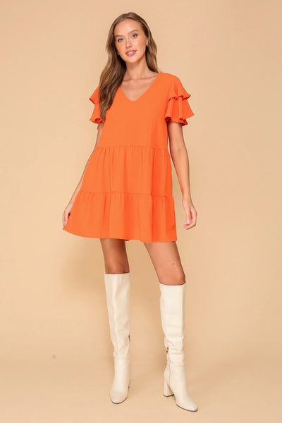 Gameday Belle Airflow Dress Burnt Orange