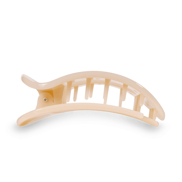 Almond Beige Flat Round Hair Clip