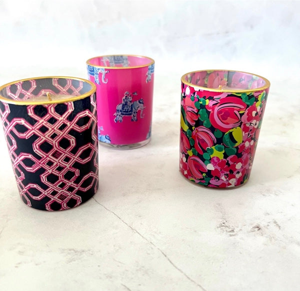 Lilly Pulitzer Set of Three Votive