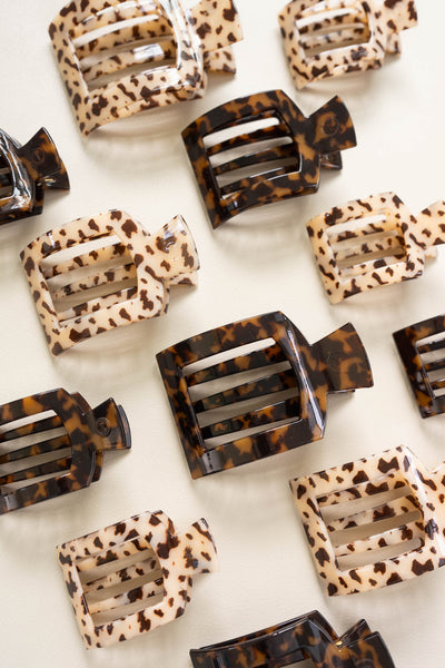 Blonde Tortoise  Flat Square Hair Clip