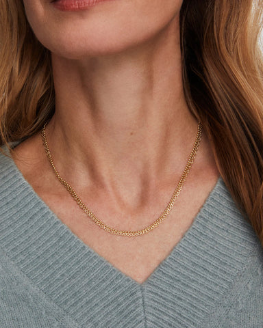 Mallory Rose Multi Strand Necklace Gold Red MOP