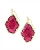 Kendra Scott Dunn Gold Drop Earrings In Berry Illusion