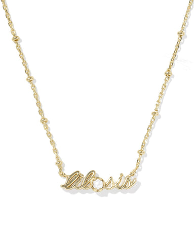 Lil Sis Gold Short Pendant Necklace