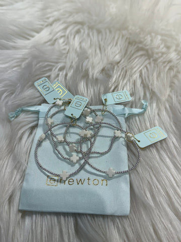Enewton Signature Cross 2MM Off White Bracelet