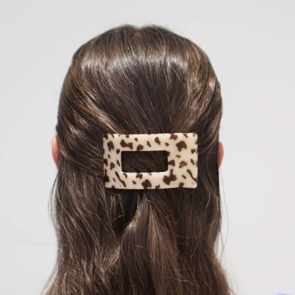 Blonde Tortoise Flat Rectangle Hair Clip