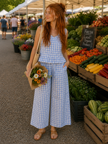 Sun day gingham set