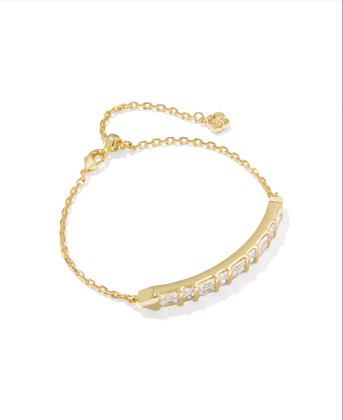 Kendra Scott Jamie Delicate Chain Bracelet White CZ
