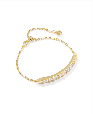 Kendra Scott Jamie Delicate Chain Bracelet White CZ