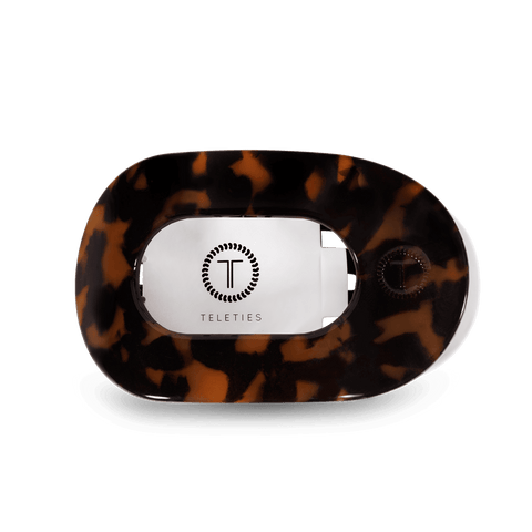 Tortoise Flat Round Hair Clip