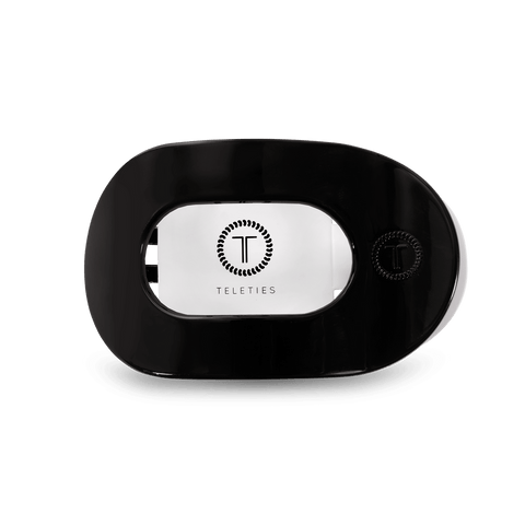 Jet Black Flat Round Hair Clip