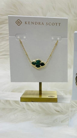 Kendra Scott Green Abbie Pendant Necklace