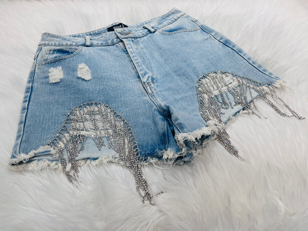 The "Glitz & Grit" Fringe Shorts