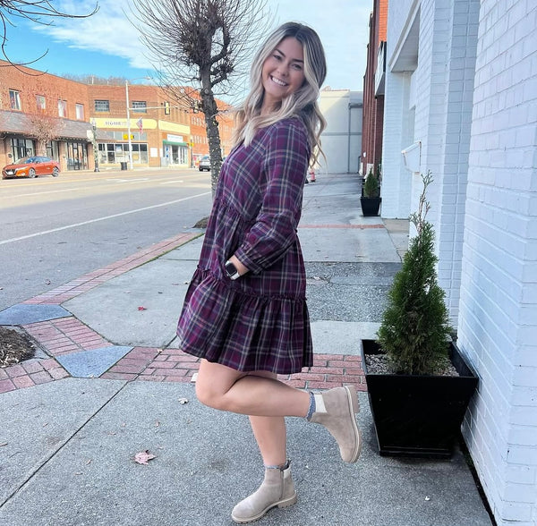 The Plum Harvest tier dress
