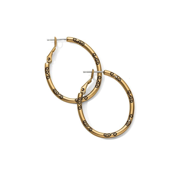 Brighton Oval Hoop Charm Earrings.
