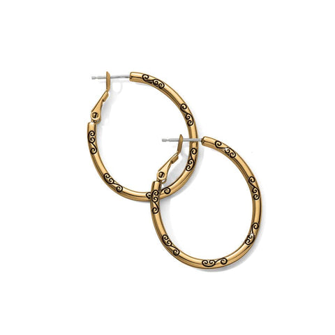 Brighton Oval Hoop Charm Earrings.