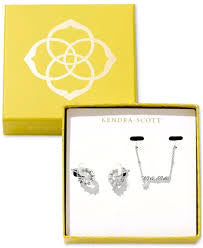 This Kendra Scott gift set features a Mama" script necklace and crystal huggie earrings