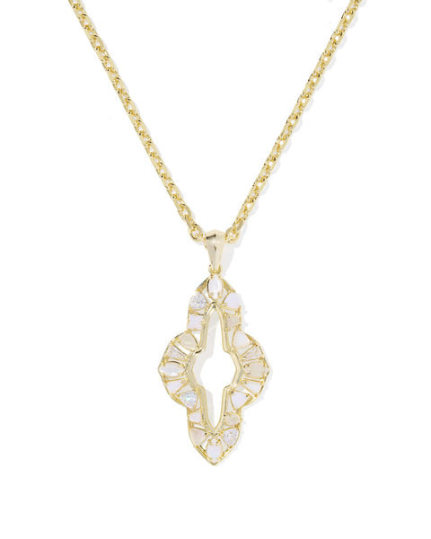 Kendra Scott Gold Abbie Crystal Long Pendant Necklace