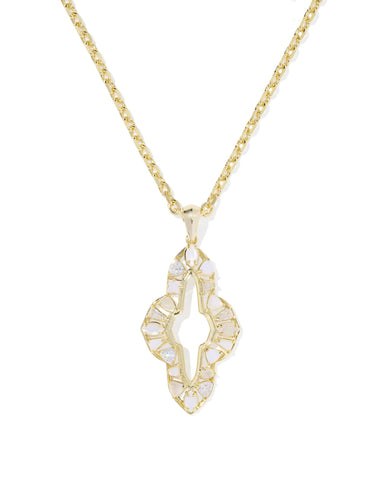 Kendra Scott Gold Abbie Crystal Long Pendant Necklace