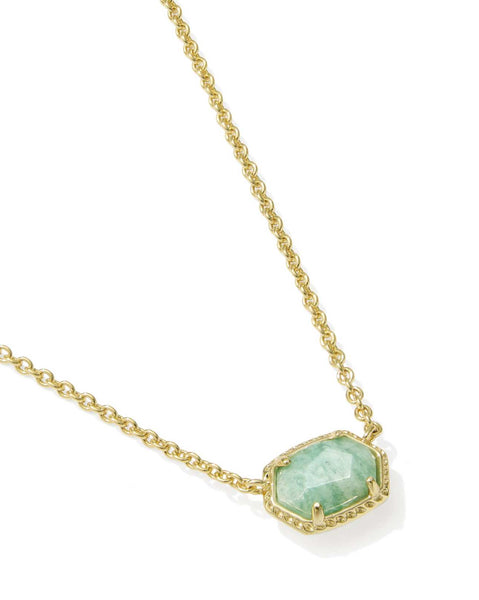 Daphne Gold Frame Short Pendant Necklace