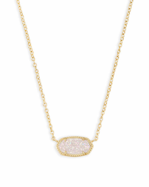 Elisa Gold Pendant Necklace Drusy
