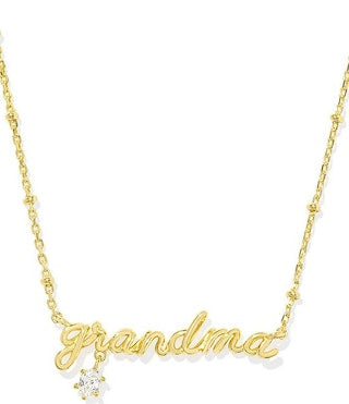 Grandma Crystal Short Pendant Necklace