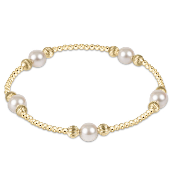 purpose pearl 6mm dignity gold bracelet(6.25)