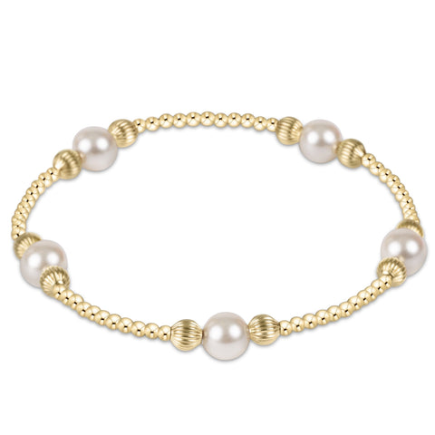 purpose pearl 6mm dignity gold bracelet(6.25)