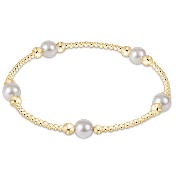 purpose pearl 6mm gold bracelet (6.25)