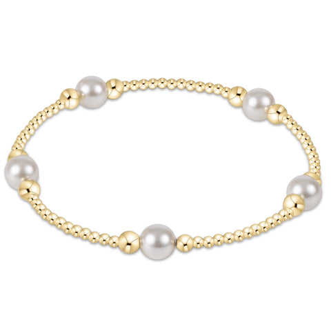 purpose pearl 6mm gold bracelet (6.25)