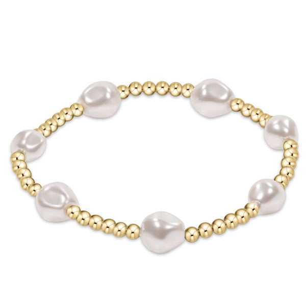 admire pearl 3mm gold bracelet(6.25)