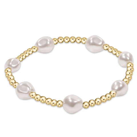 admire pearl 3mm gold bracelet(6.25)