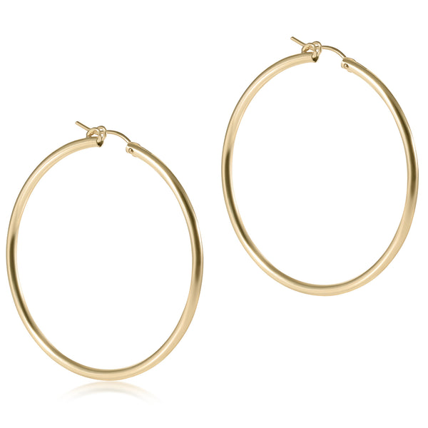 round gold 2" hoop - smooth