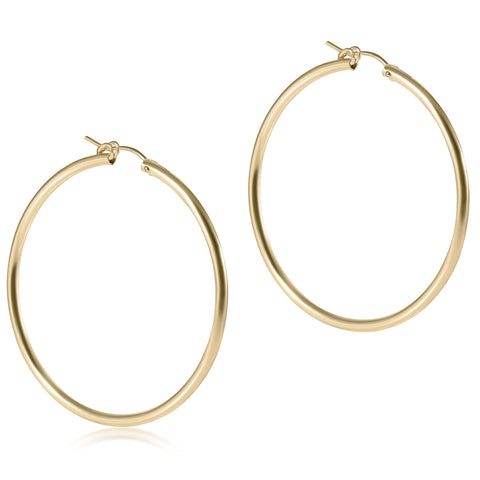round gold 2" hoop - smooth