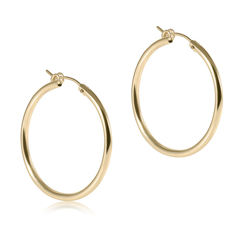 round gold 1.25" hoop - smooth