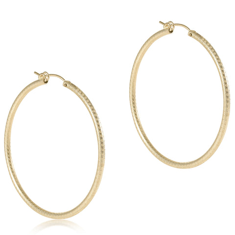 round gold 2" hoop - textured